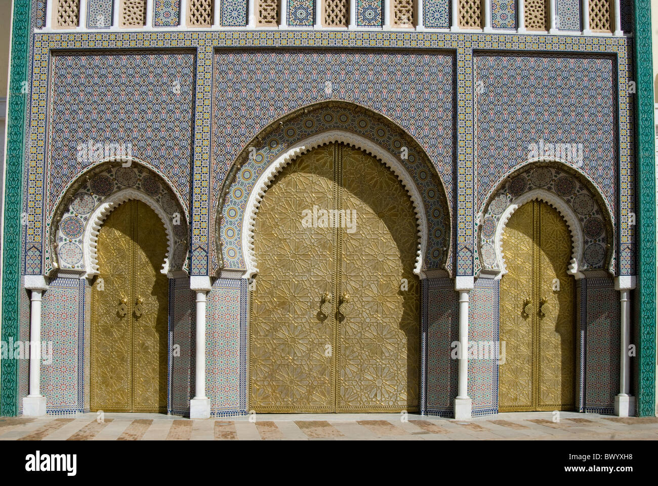 Palazzo Reale di Fez, Marocco. Foto Stock