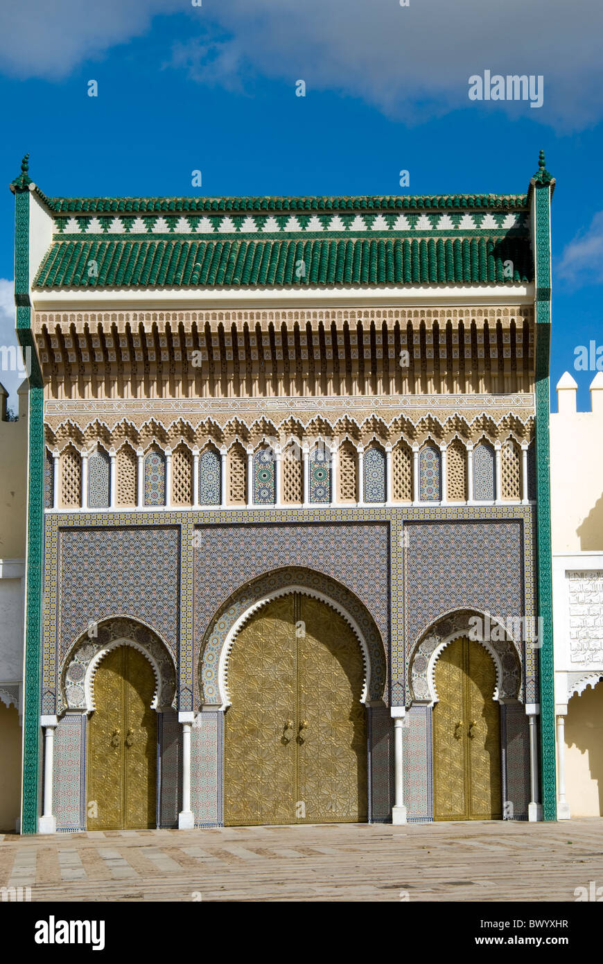 Palazzo Reale di Fez, Marocco. Foto Stock