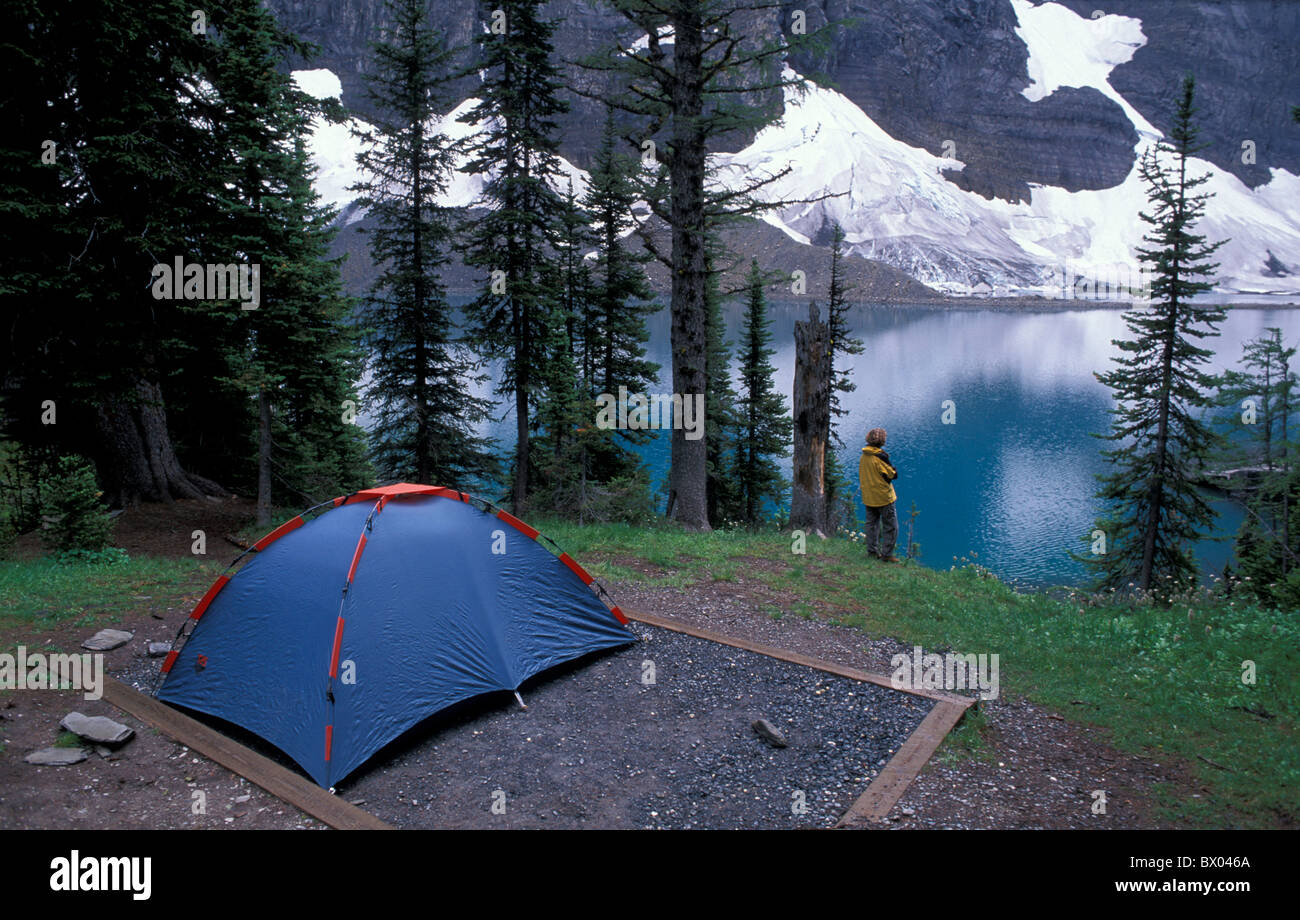Avventura Backcountry Campeggio British Columbia camping Canada America del Nord America escursionismo Kootenay compit Foto Stock