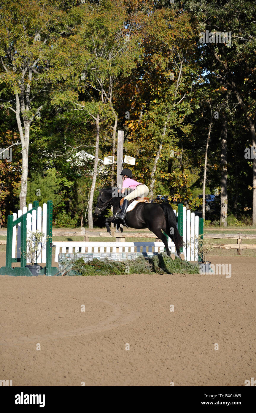 Competizione equestre tra la gioventù, Tyler, Texas, Stati Uniti d'America Foto Stock