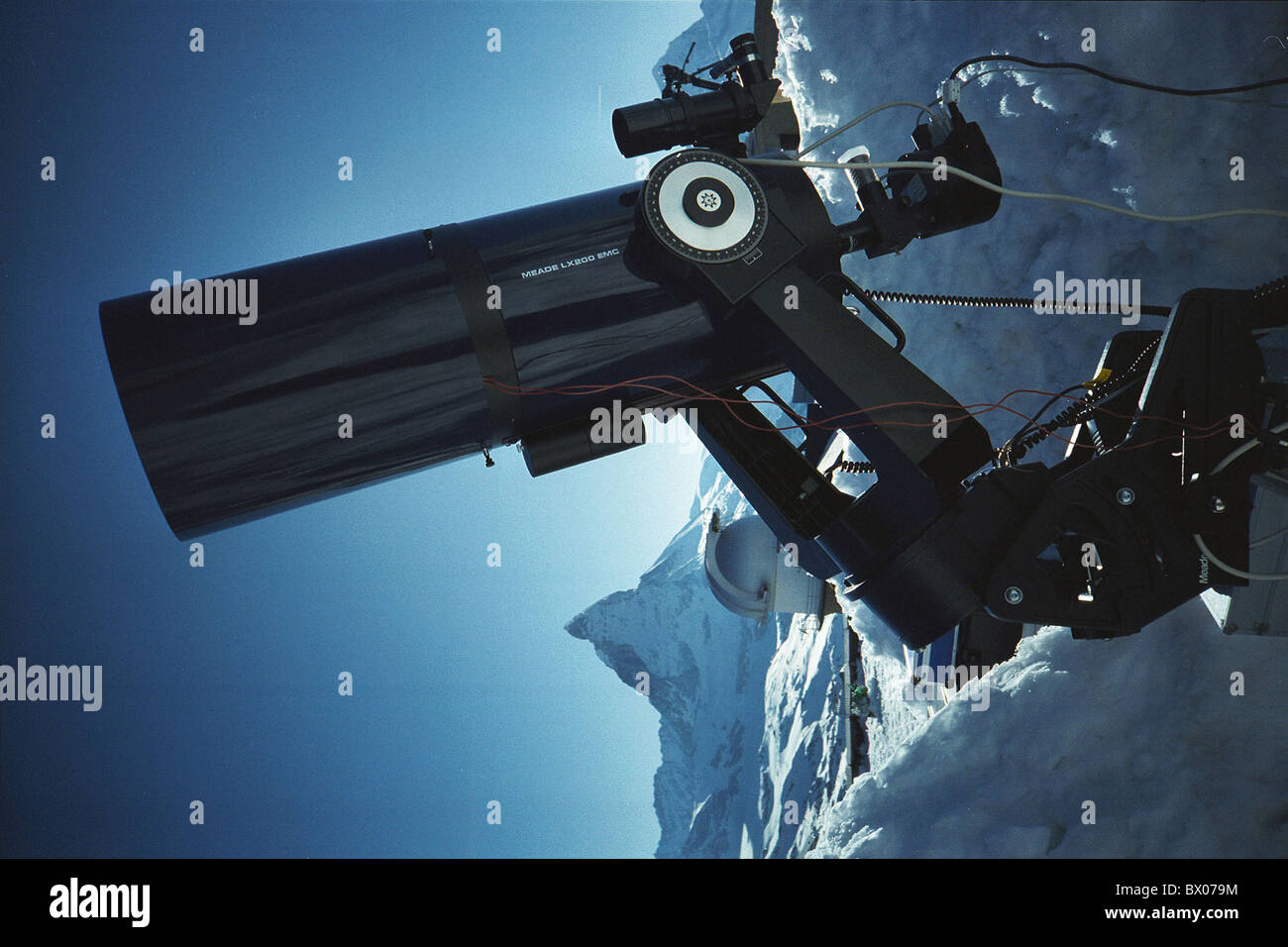 Astronomia Matterhorn landmark montagna Svizzera Europa Meade LX200 Ottica punto di vista Cassegra Schmidt Foto Stock