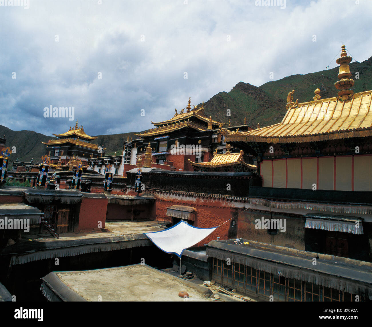 Monastero di Tashilumpo, Xigaze, Tibet, Cina Foto Stock