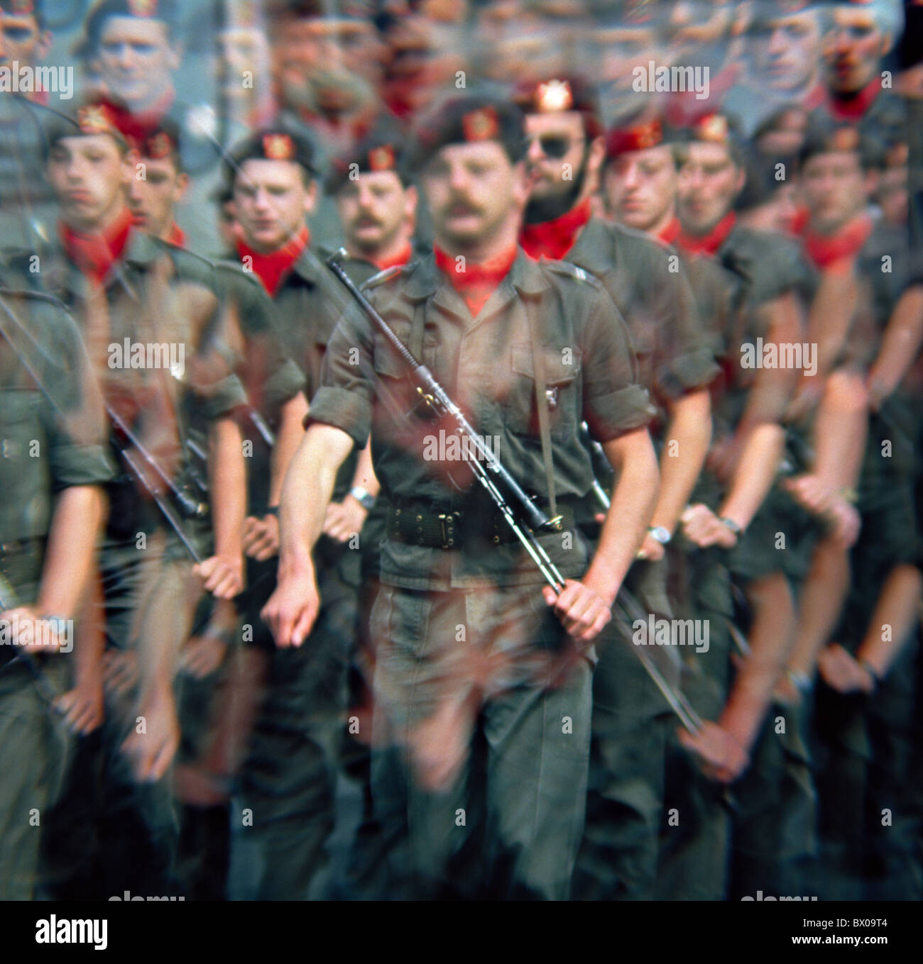 Noi soldato USA America Nord America esercito militare movimento marching band leader di guerra di guerra persona potenza hu Foto Stock