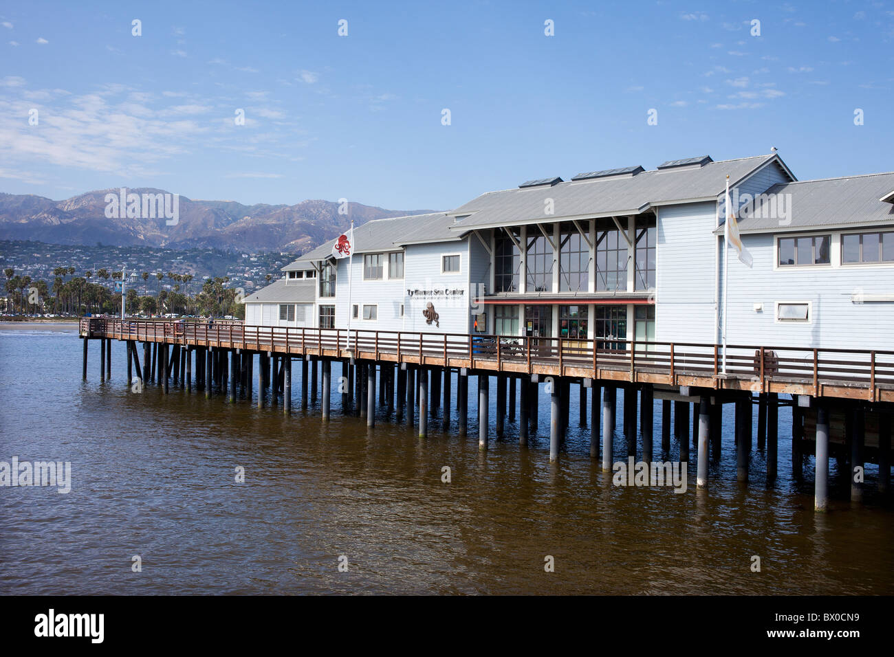 Il Ty Warner mare museo Centro situato a Santa Barbara storica Stearns Wharf in California USA Foto Stock