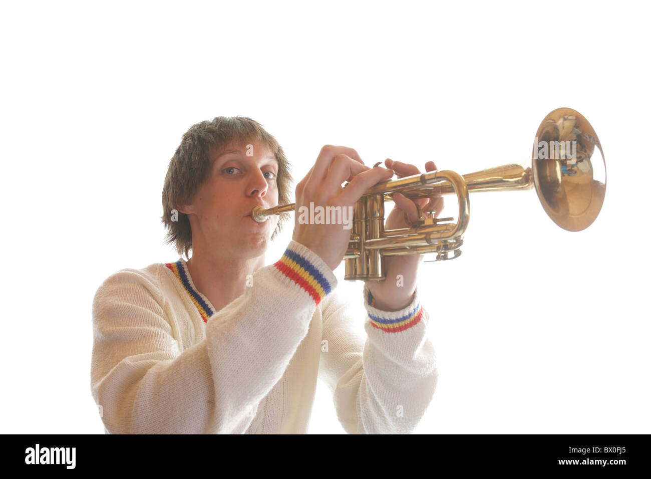 Andy Ferris, musicista e intrattenitore di talento, ha iniziato come intrattenitore per bambini. Può anche firmare il suo atto per la disabilità uditiva. Foto Stock