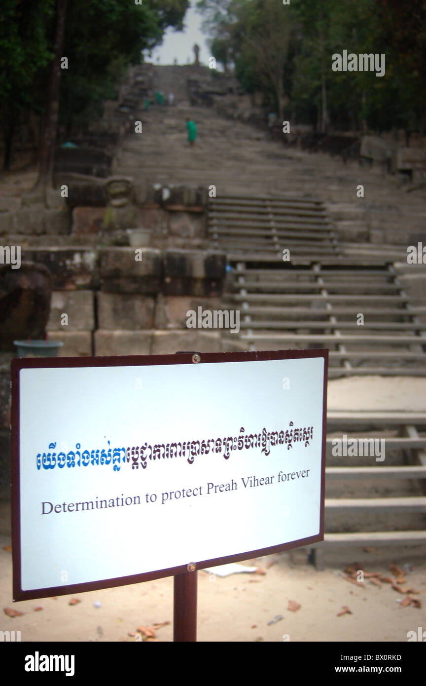 Le tensioni al confine tra Thailandia e Cambogia Foto Stock