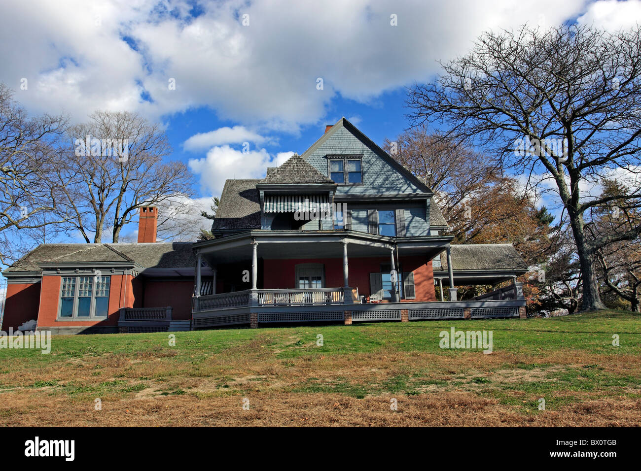Sagamore Hill, casa storica di Theodore Roosevelt, ventiseiesimo presidente degli Stati Uniti, Oyster Bay, Long Island, NY Foto Stock