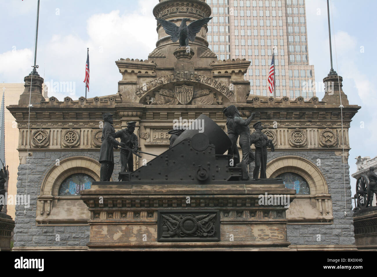 La Contea di Cuyahoga soldati e marinai monumento. Cleveland, Ohio, USA. Foto Stock