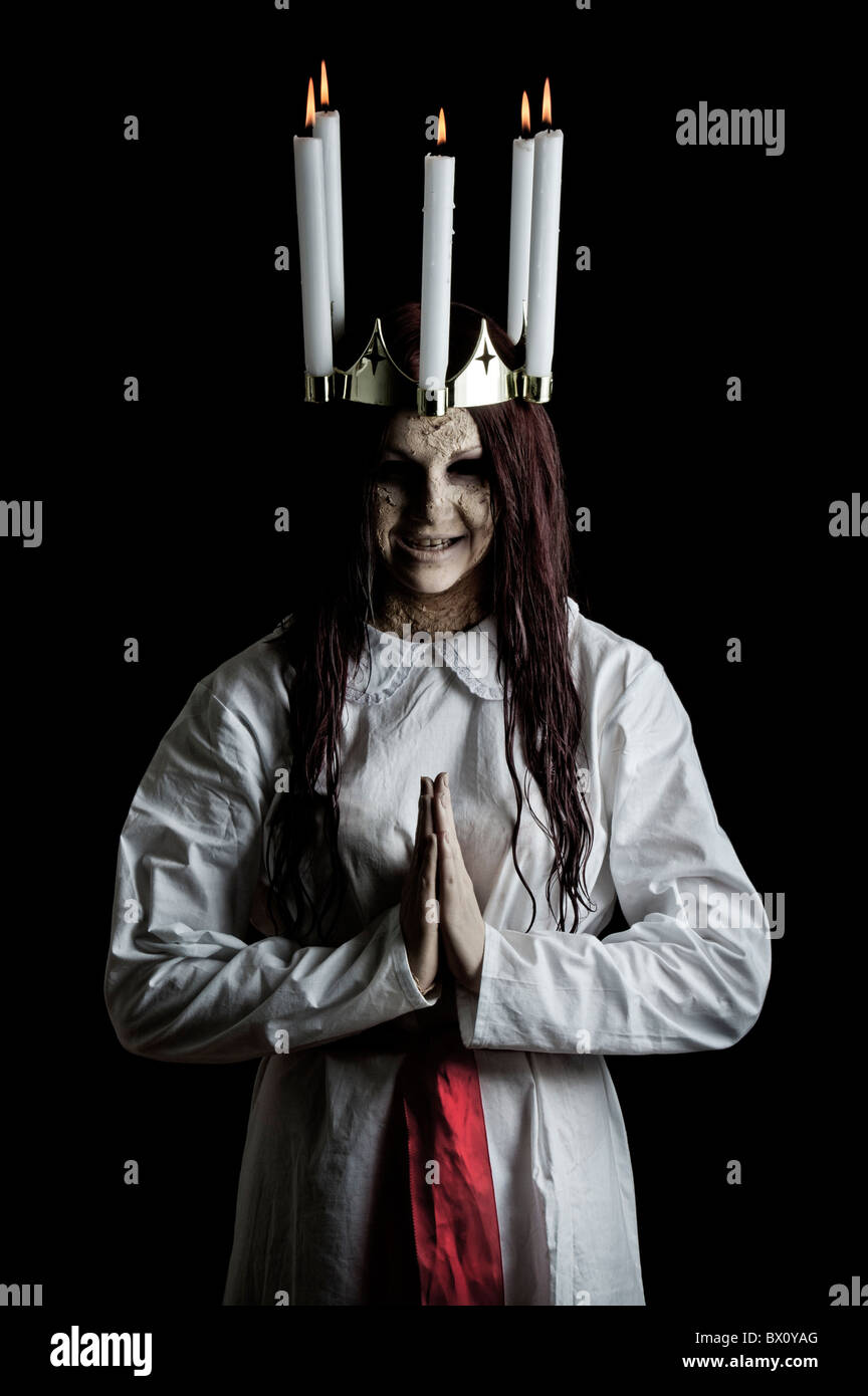 Un oscuro scary versione del personaggio di Folklore lucia Foto Stock