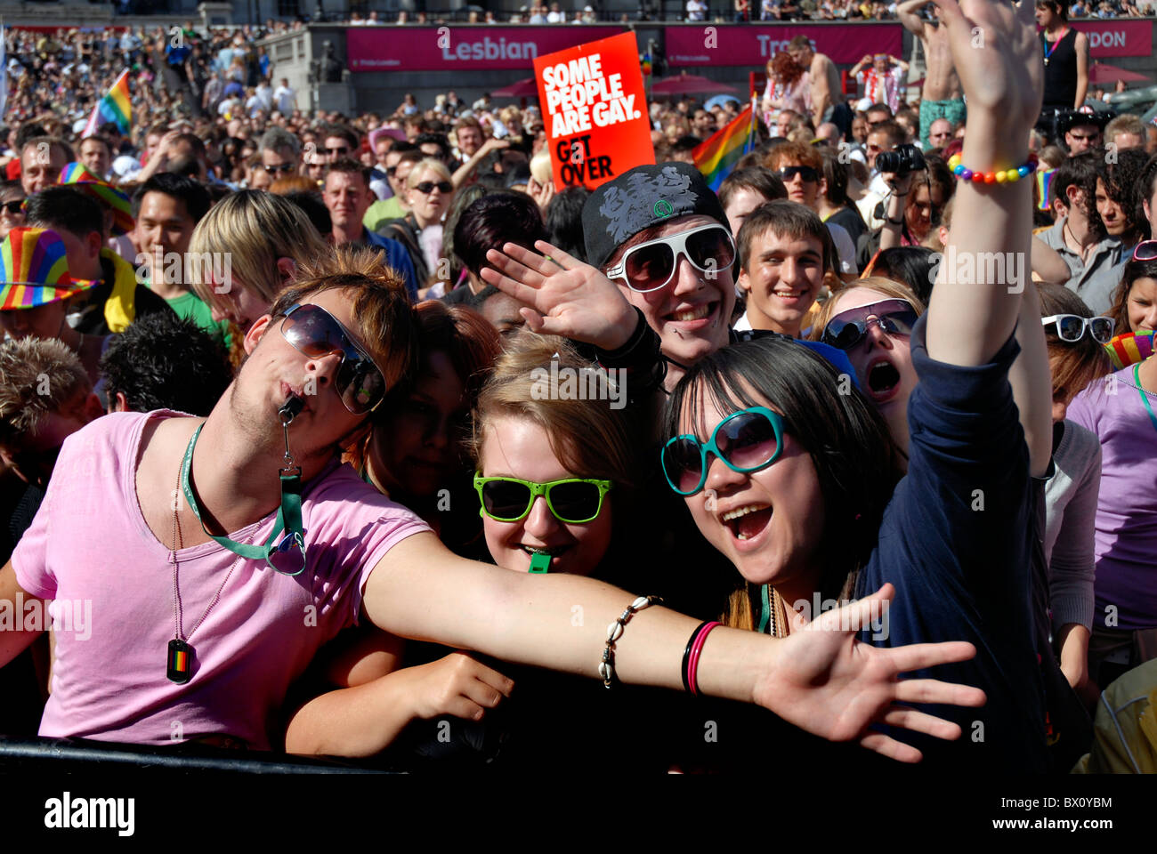 Gay Pride Festival Trafalger square Londra Foto Stock