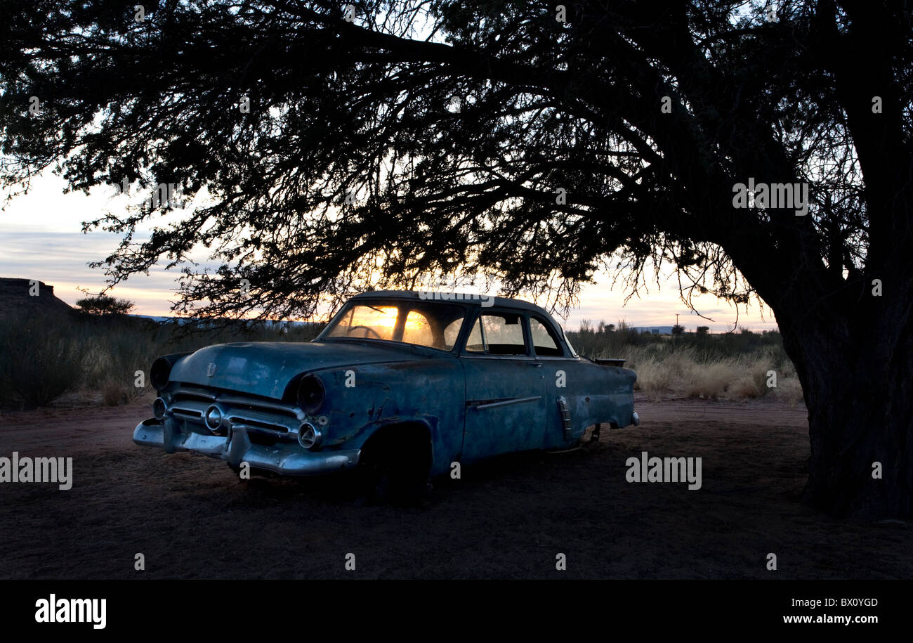 Auto abbandonate nel Kalahari Namibia Foto Stock