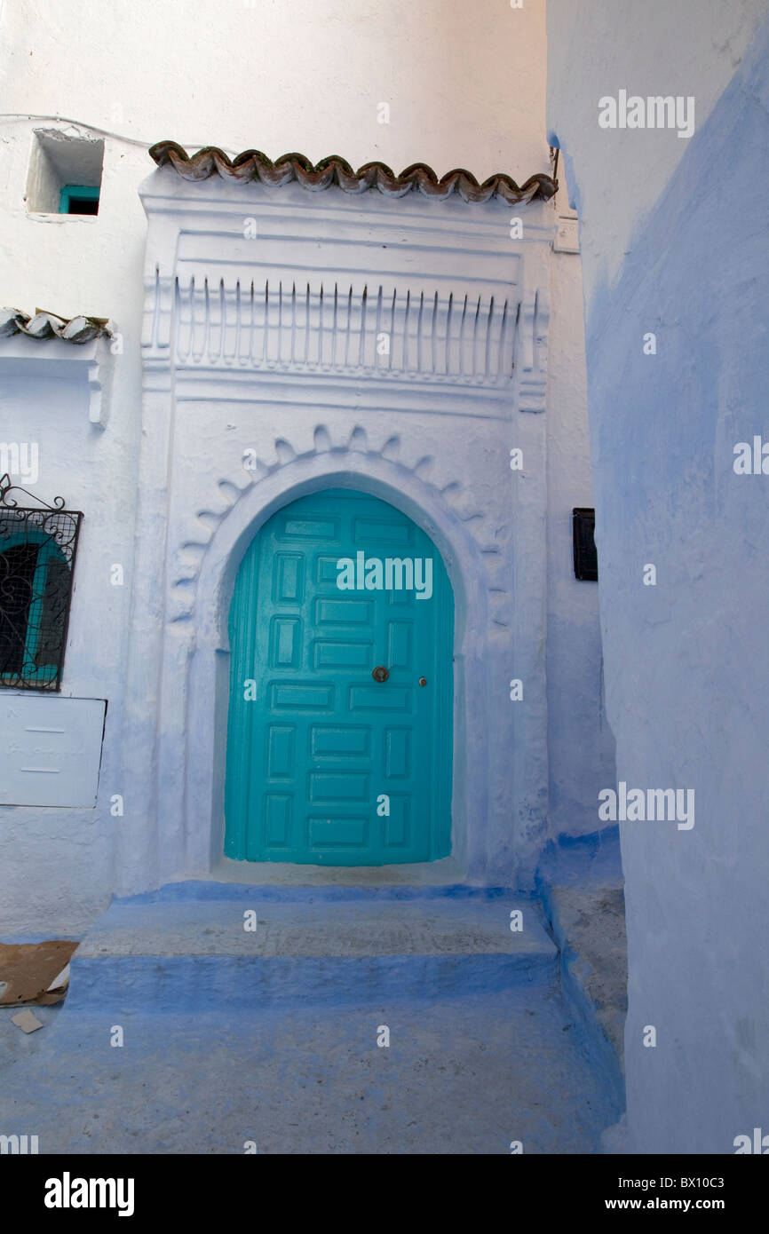 Il blue door,Chefchaouen,Marocco Foto Stock