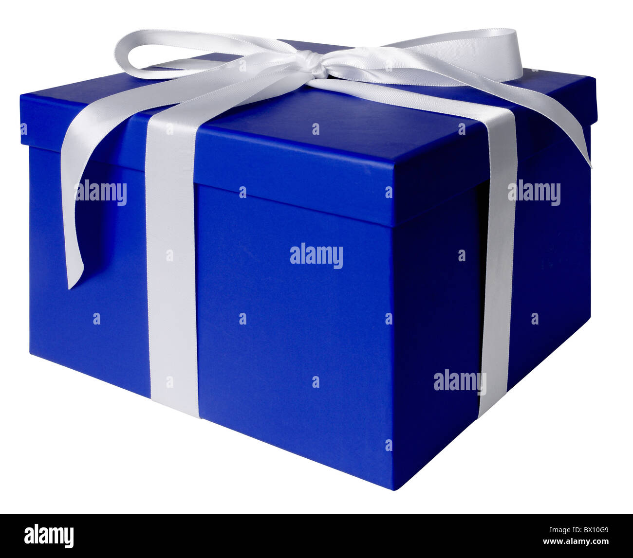 contenitore di regalo blu Foto Stock