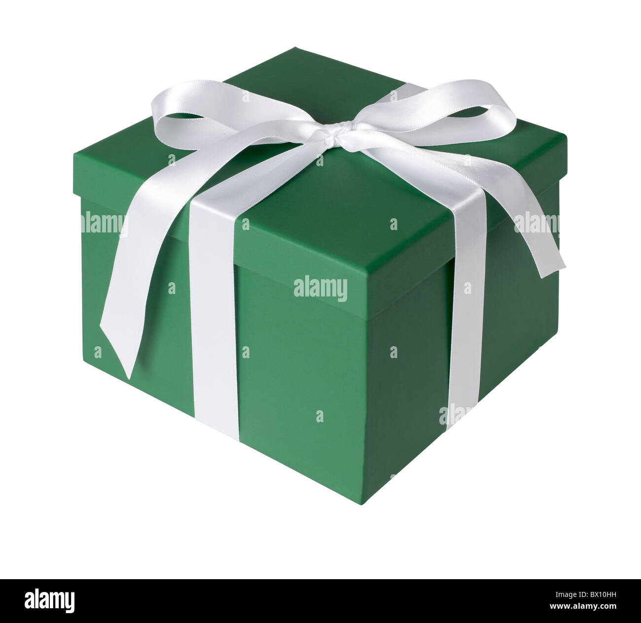 Contenitore di regalo verde Foto Stock