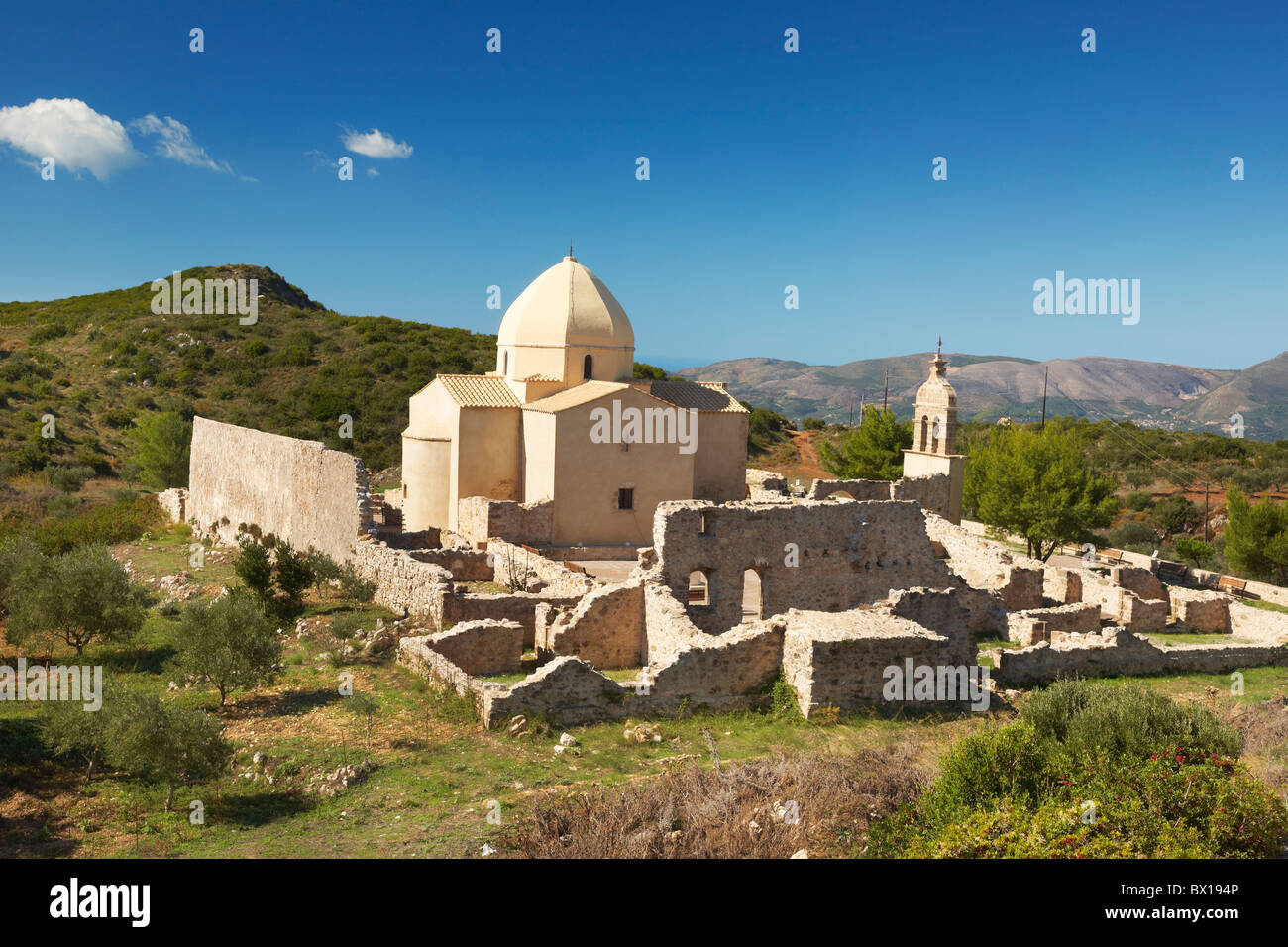 Grecia - isola di Zante, Mar Ionio, chiesa bizantina a Skopos Foto Stock