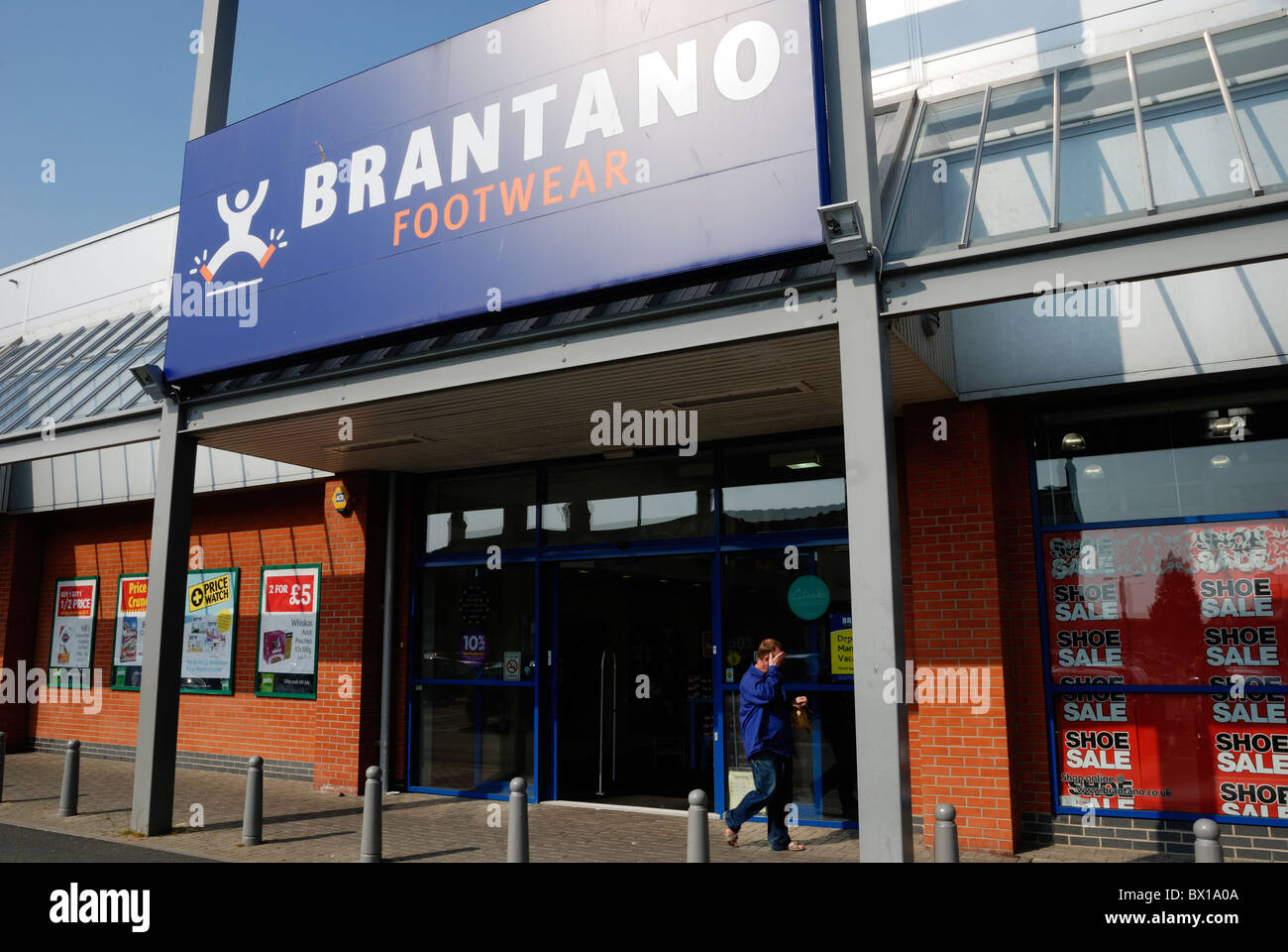 Calzatura Brantano store, Ystwyth Retail Park, Aberystwyth, Galles Foto Stock