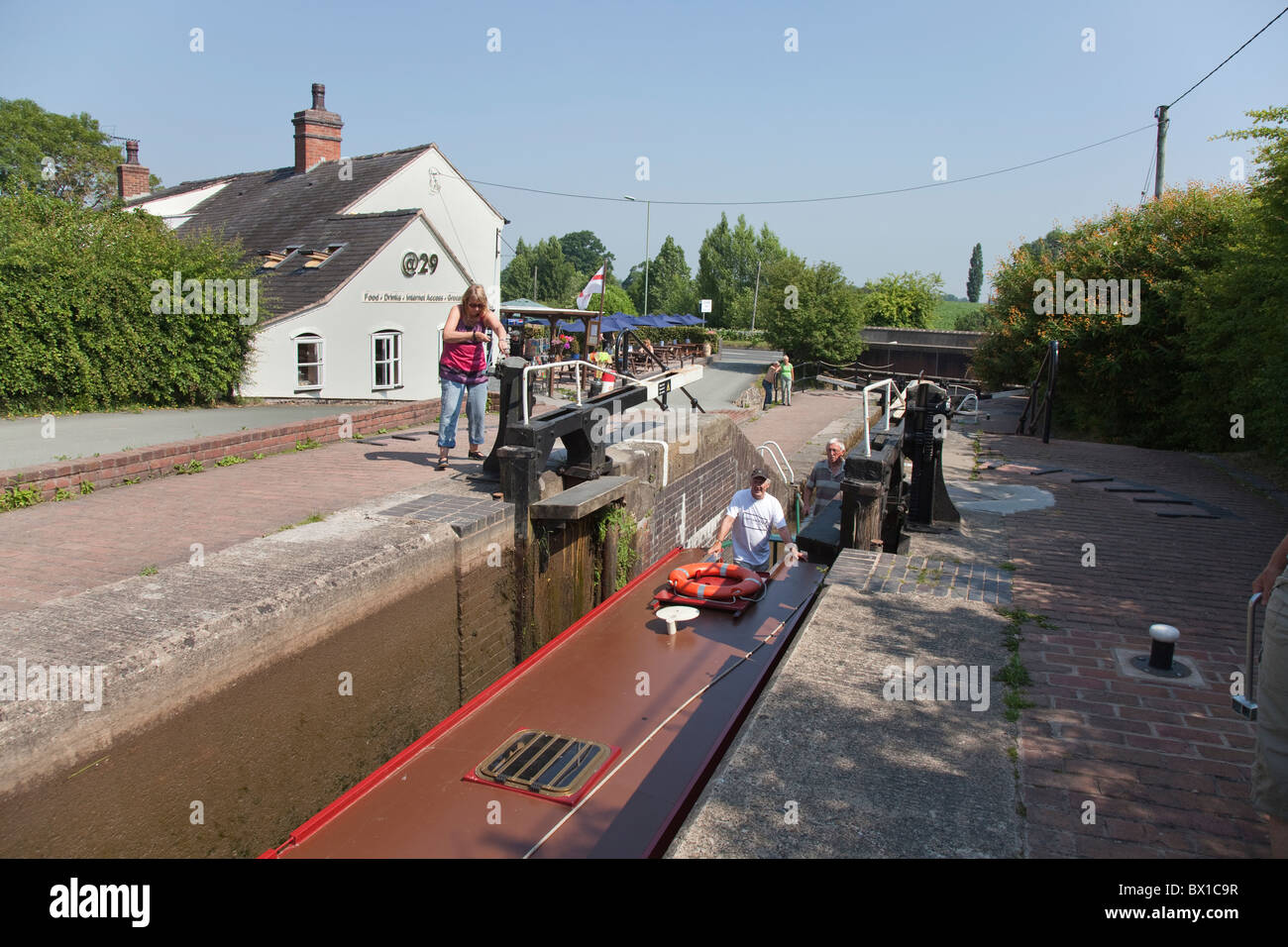 Grindley Brook blocca Llangollen Canal Foto Stock