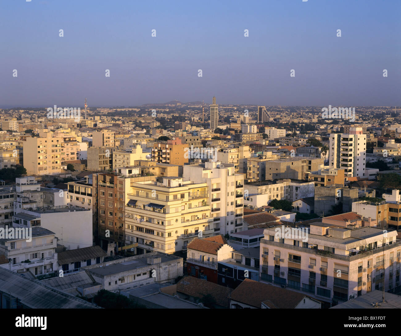Africa città panoramica di Dakar in Senegal città Foto Stock