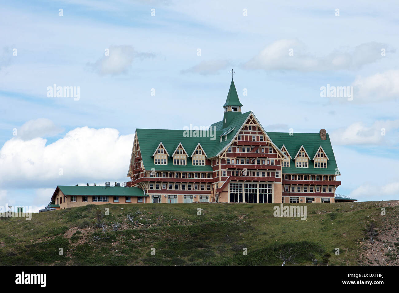 Il Principe di Galles Lodge a Waterton Park, Alberta, Canada. Foto Stock