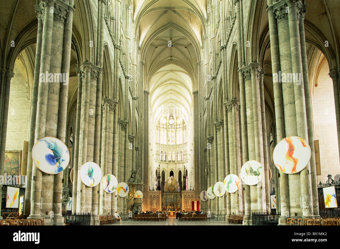 Amiens la cattedrale di Amiens costruito 1220 la Cattedrale di Notre Dame il Cristianesimo Chiesa Francia Europa Architectu gotica Foto Stock