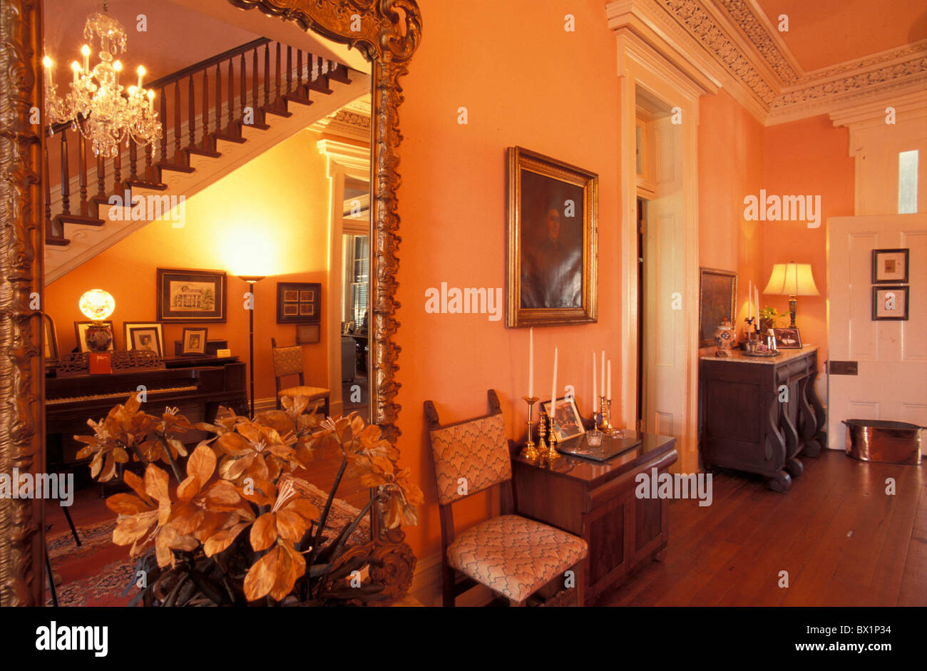 Attrezzature Cheneyville storica casa home istituzione livings signore Hall Plantation Louisiana nost di lusso Foto Stock