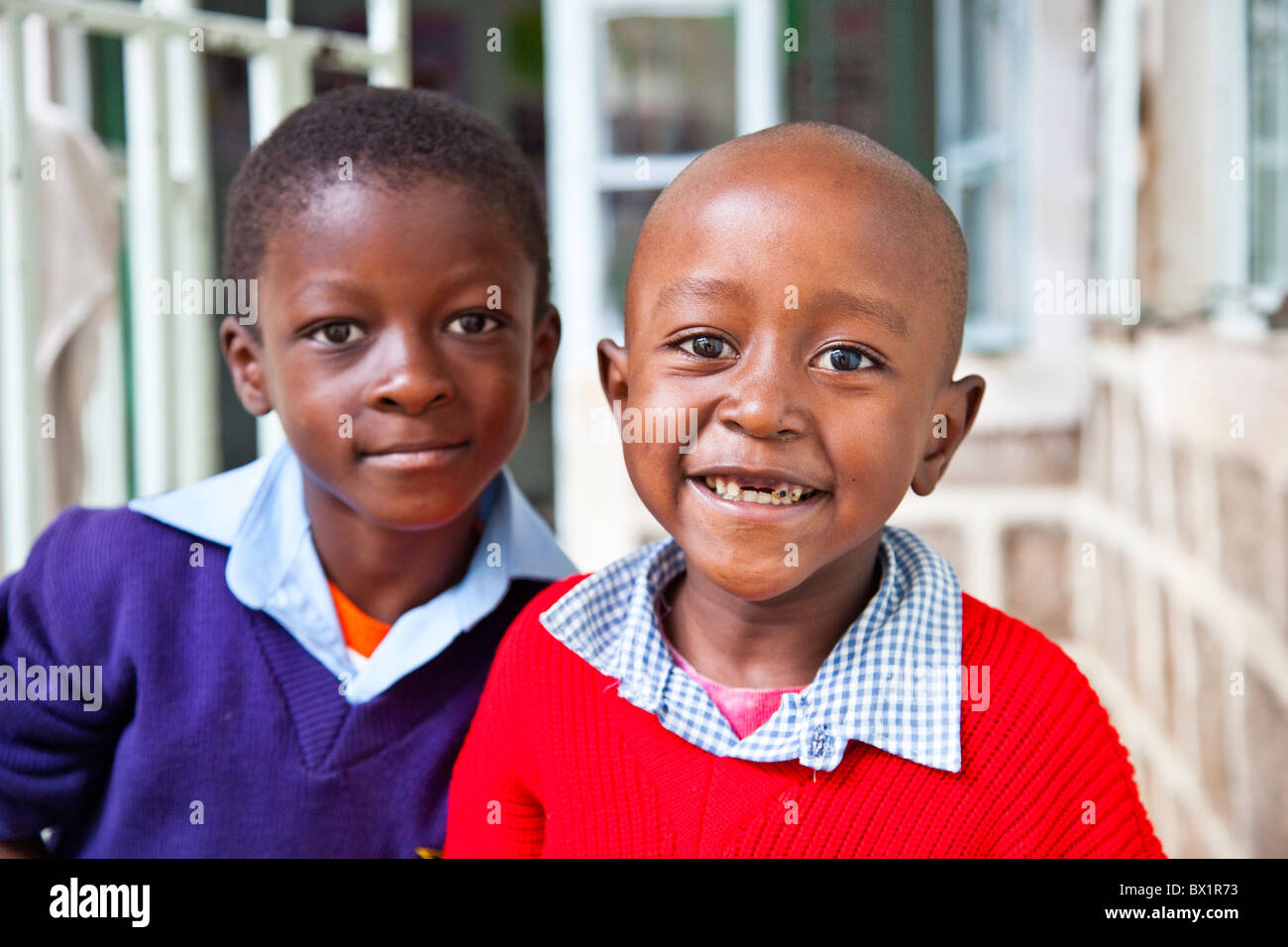 I ragazzi a Maji Mazuri Centro per l'infanzia, Nairobi, Kenia Foto Stock