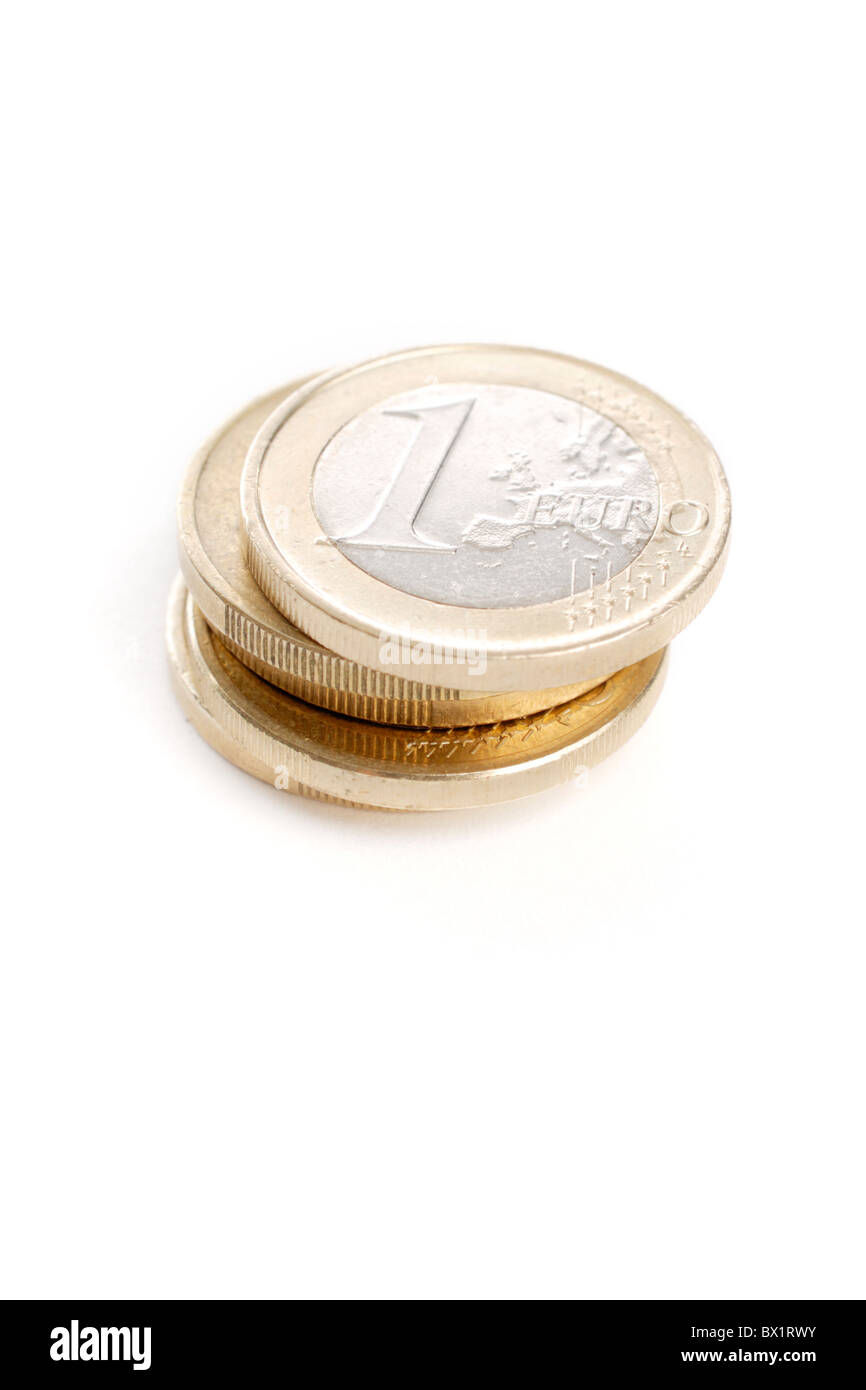 Monete in euro Foto Stock
