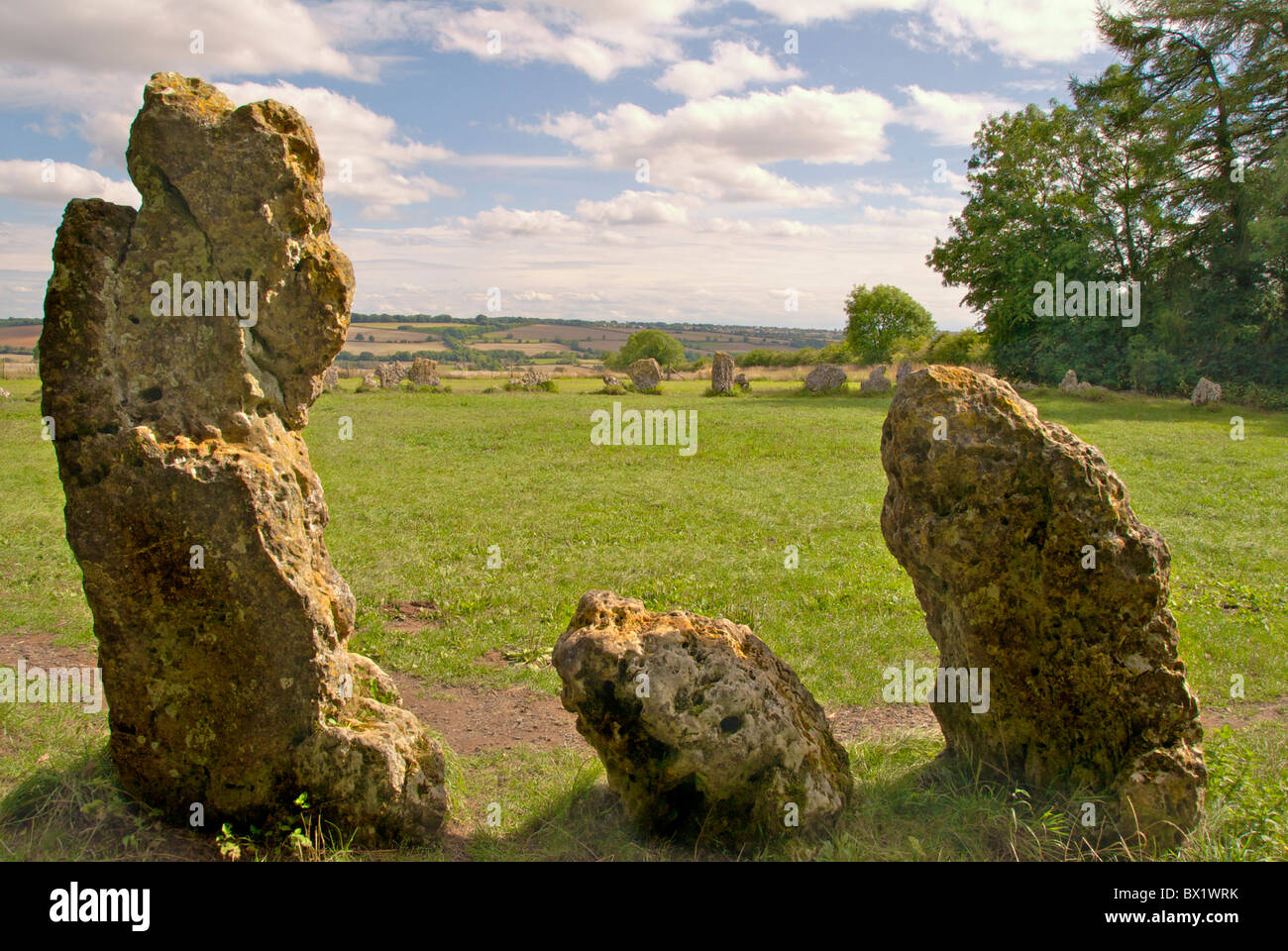 Rollright Stones 3 pietre Foto Stock