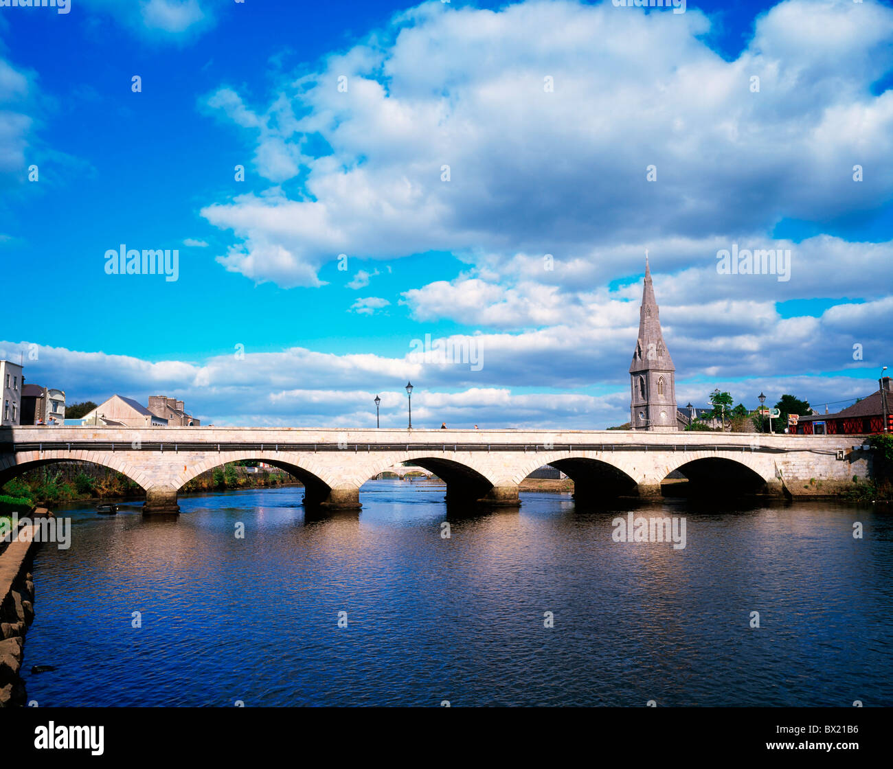 Fiume Moy, Ballina, County Mayo, Irlanda Foto Stock