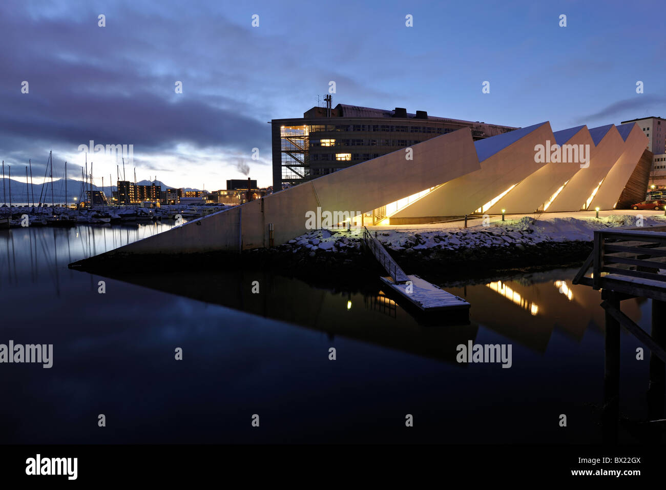 L'artico attrazione turistica Polaria in Tromso, Norvegia del nord. Foto Stock