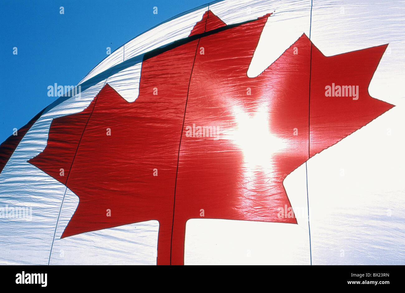 Bandiera canadese banner simbolo bandiera Canada America del Nord America British Columbia Vancouver Foto Stock