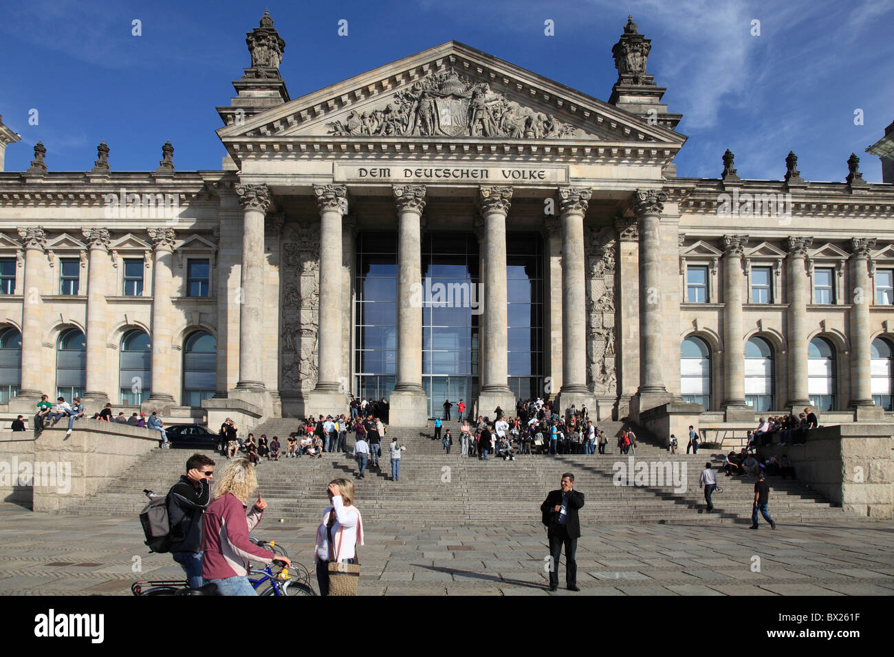 Il palazzo del Reichstag a Berlino, Germania Foto Stock