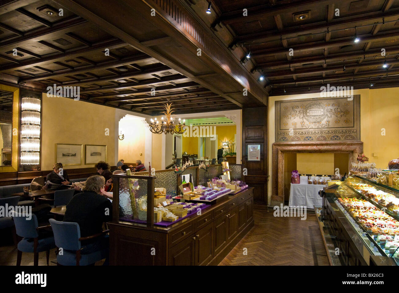 Il Grand Cafe al Porto, Lugano, Svizzera Foto Stock