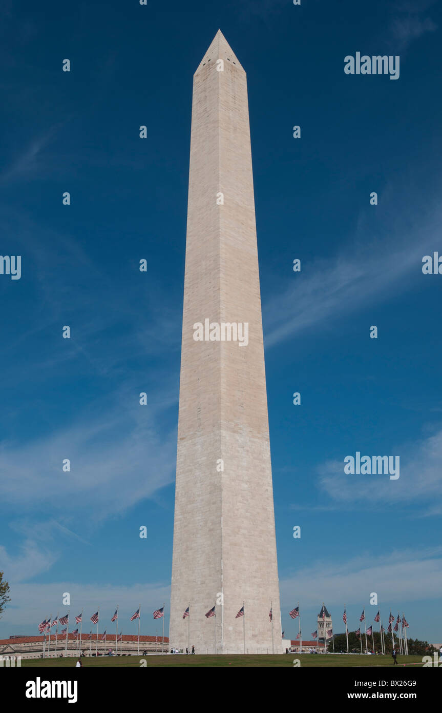 Il Monumento di Washington sul Mall di Washington DC. Foto Stock
