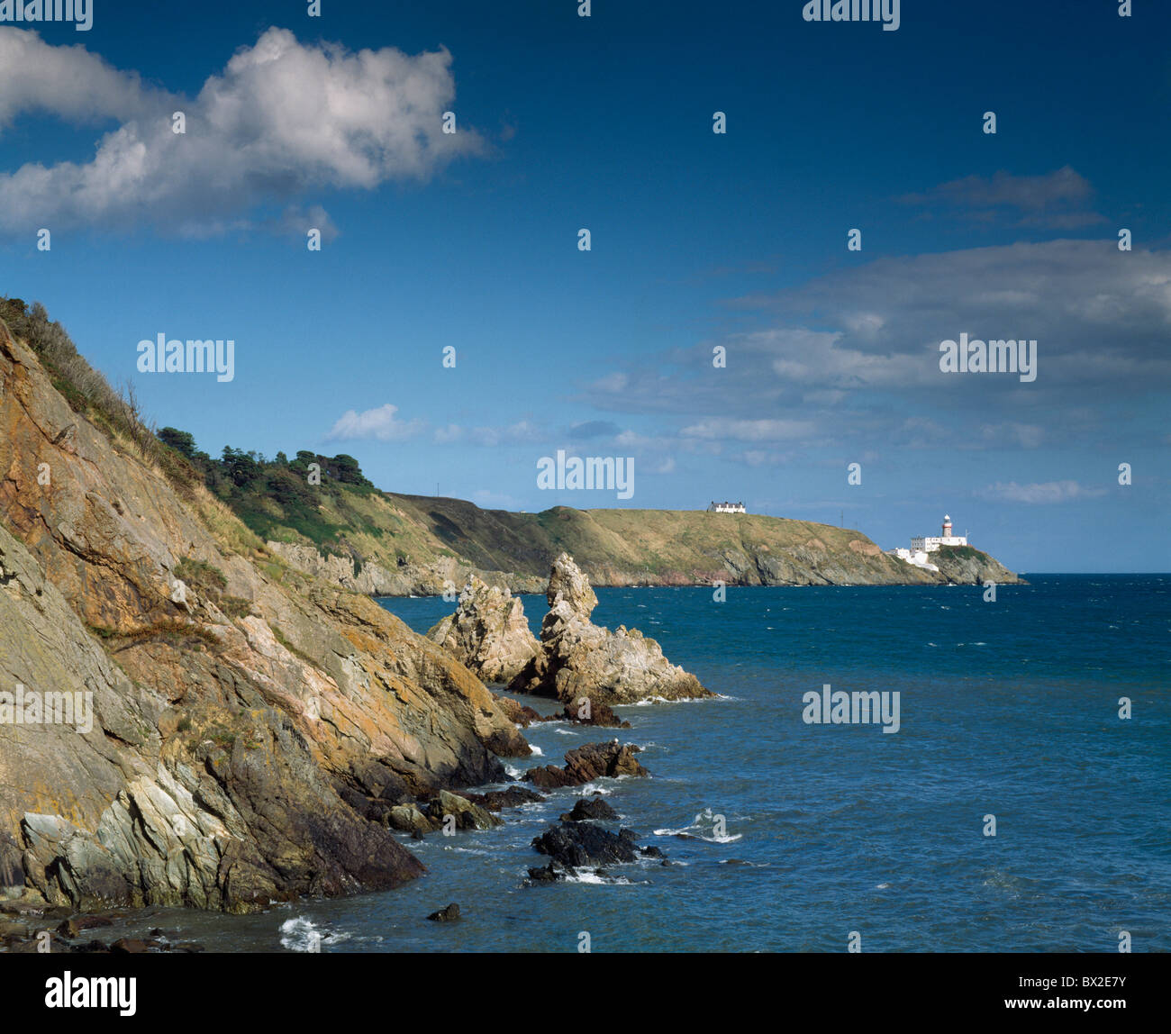 Fari, Bailey faro, Howth Co Dublin, Foto Stock