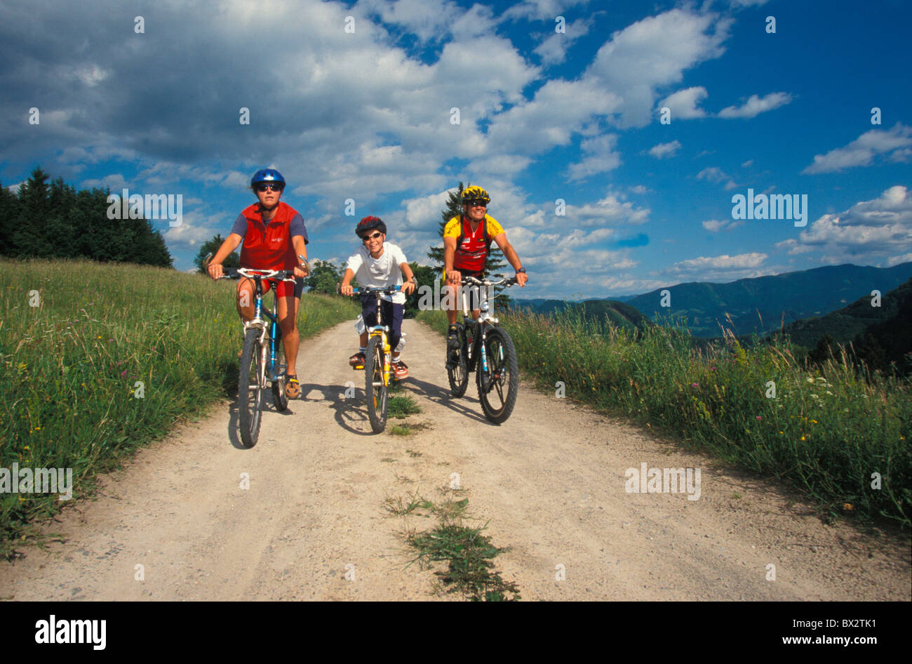 Austria Europa noleggio bike Bike alcuna esclusività possibile Camera bambino paese famiglia escursione lane m Foto Stock