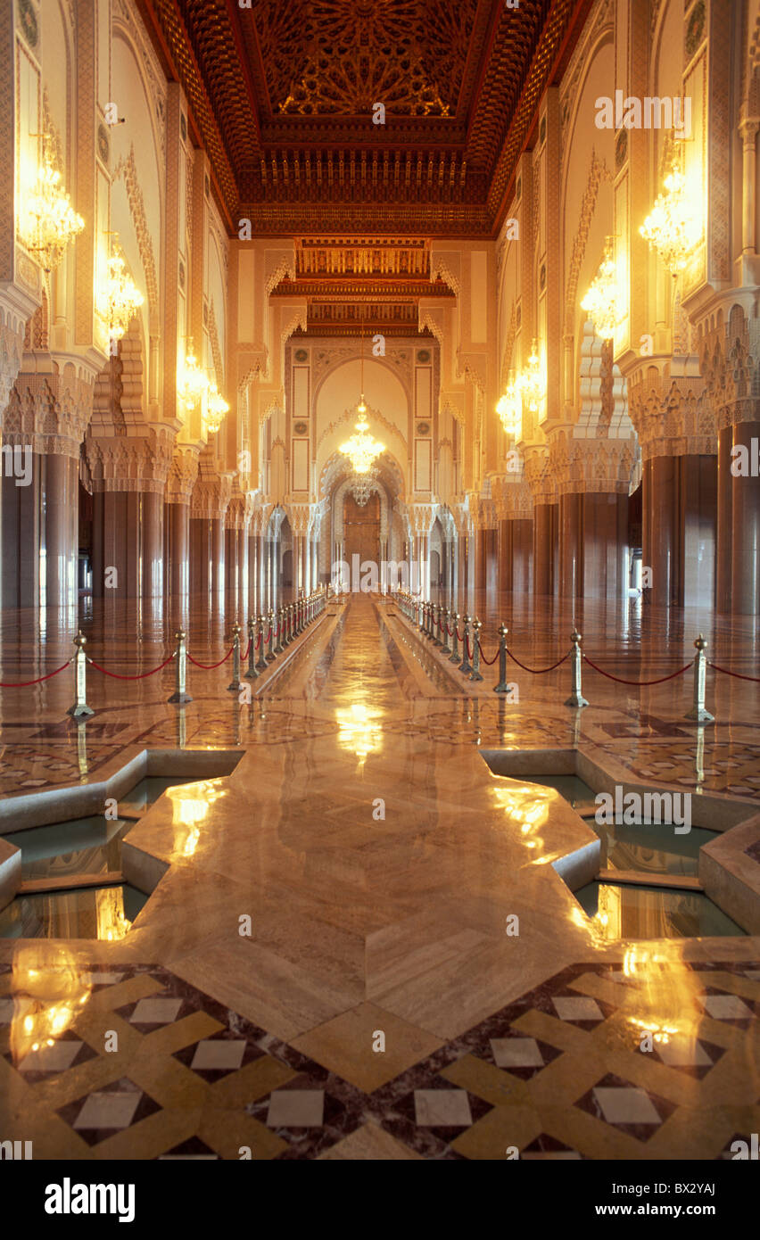 Africa Casablanca Moschea Hassan II dettaglio architettura islam Marocco Nord Africa moschea Foto Stock