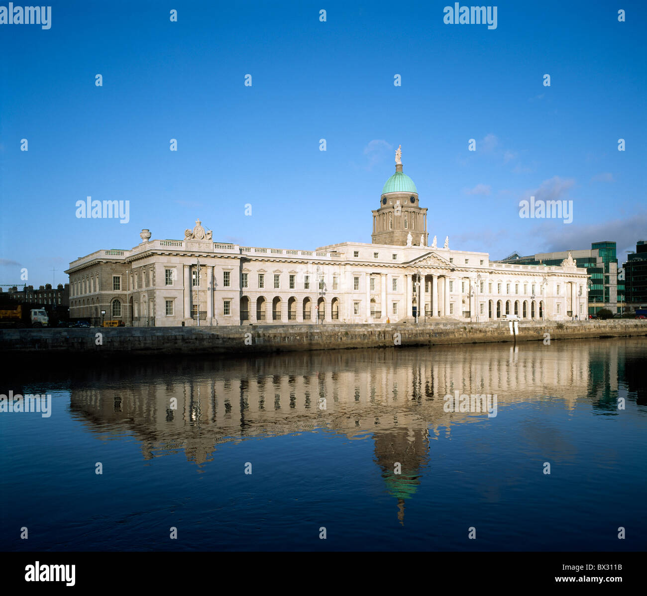 Il Custom House, Dublin City, County Dublin, Irlanda Foto Stock