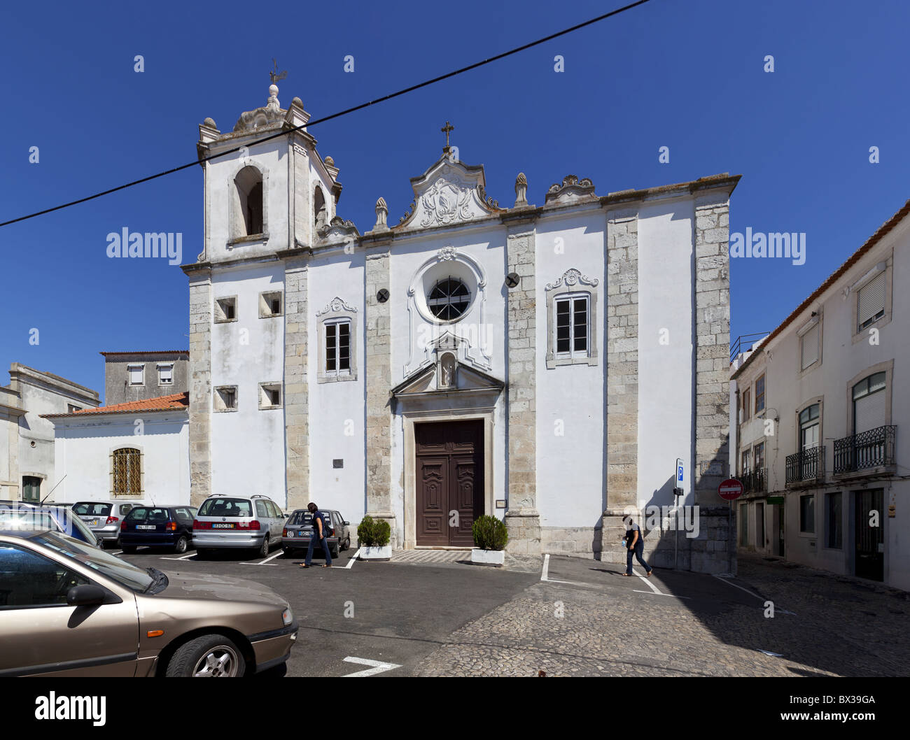São Nicolau Chiesa. Manierista e barocco. Città di Santarém, Portogallo. Foto Stock