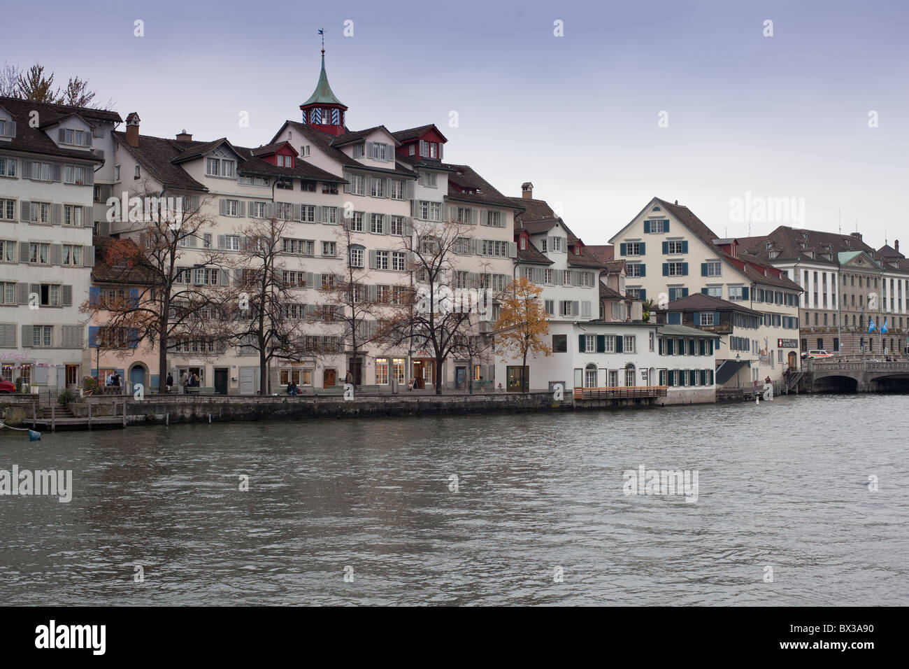 Limmat, Waterfront, Zürich, Svizzera Foto Stock