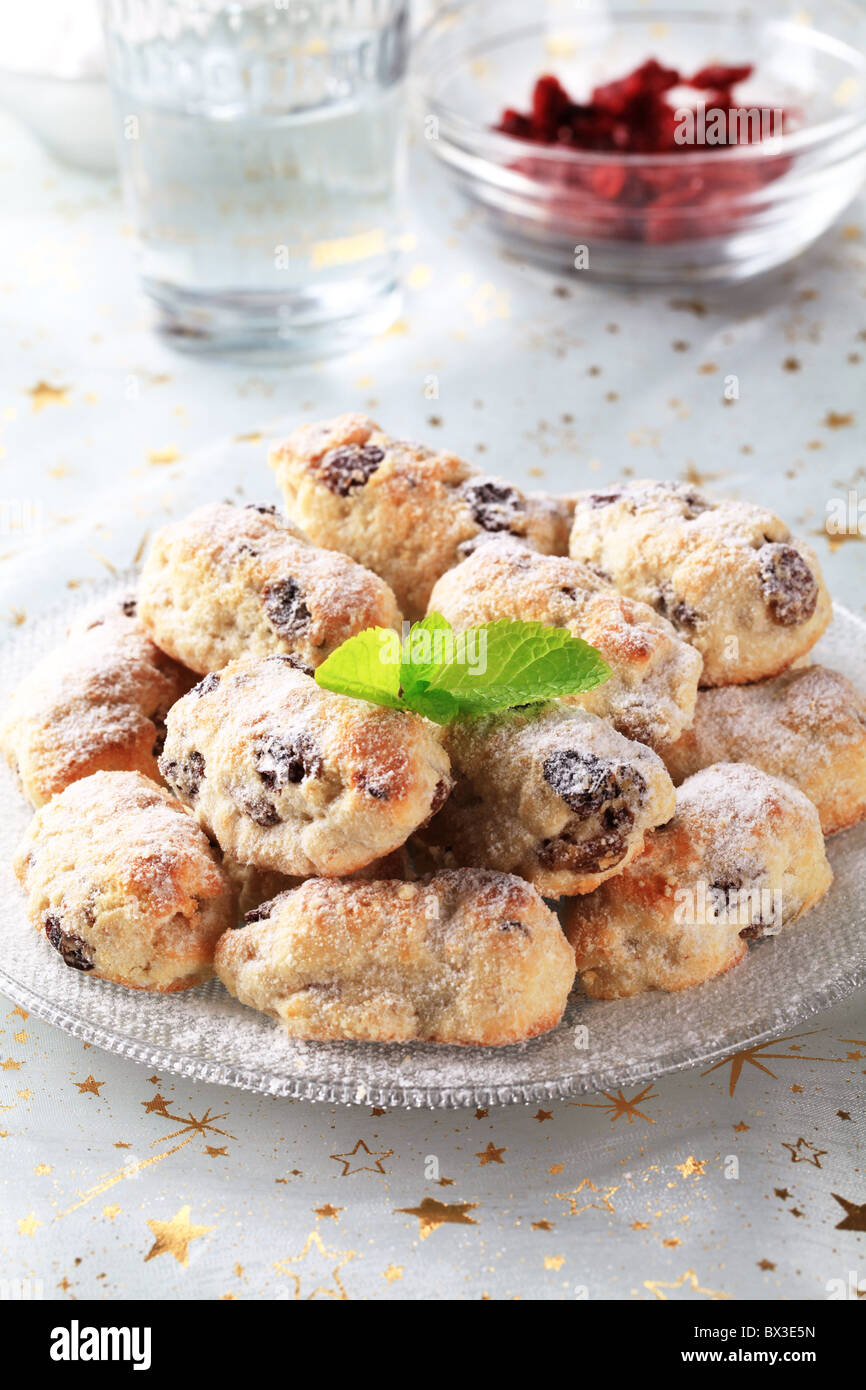 Mini Natale stollen torte Foto Stock