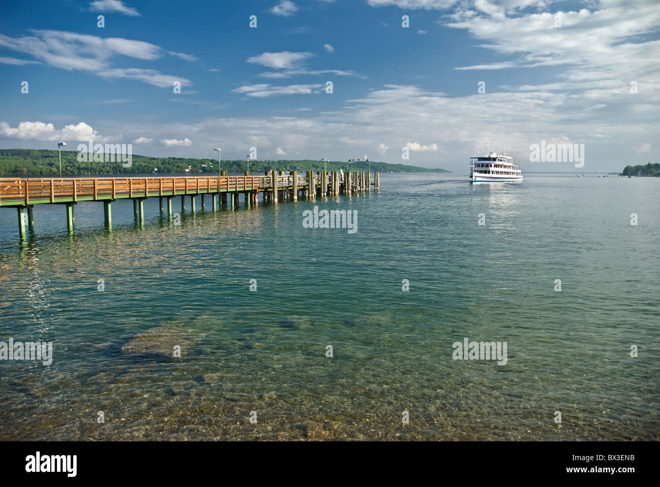 Lago bavarese vicino a tha Monaco di Baviera. Germania. Starnberg Foto Stock