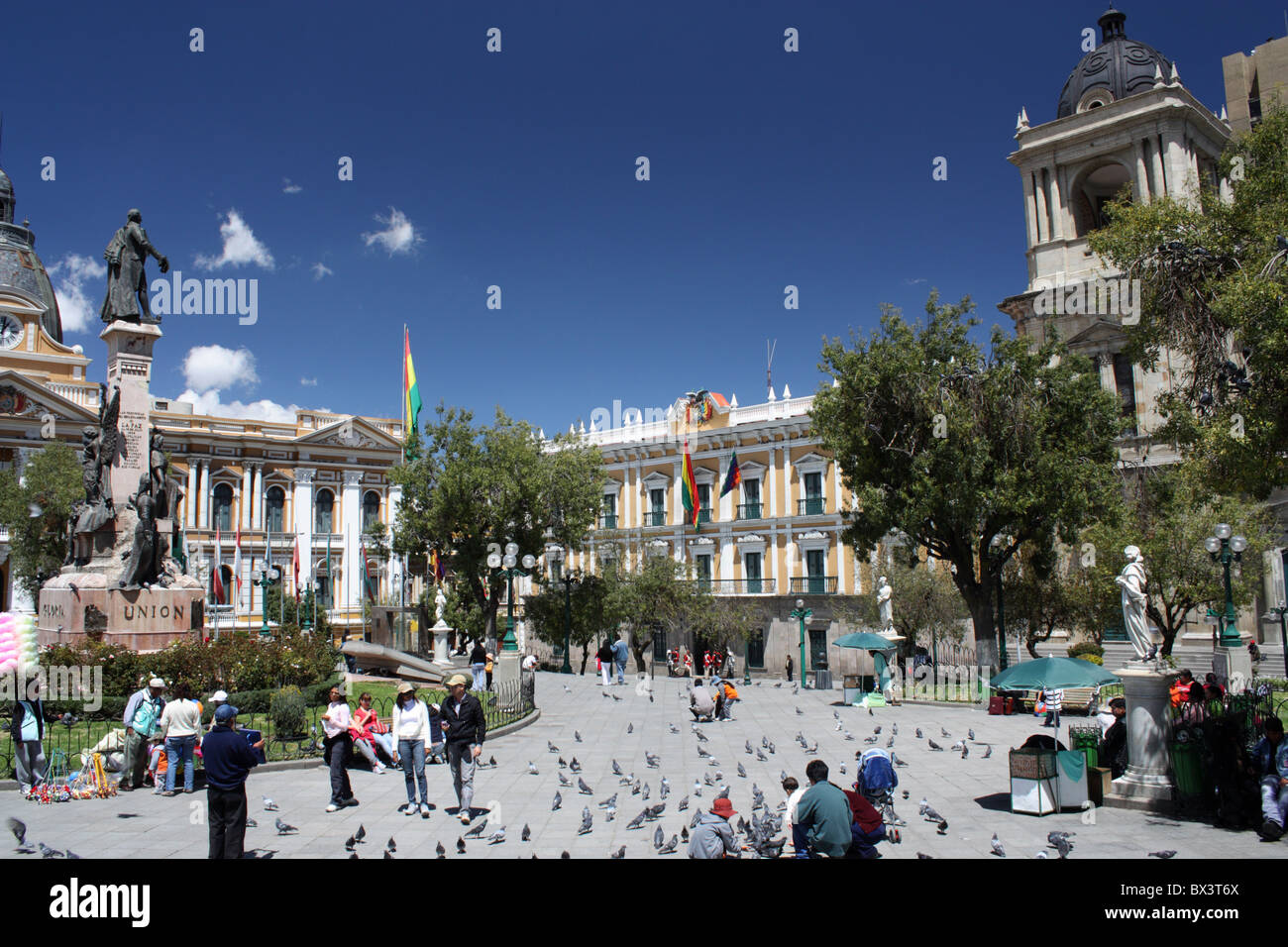 Plaza Murillo a La Paz, in Bolivia Foto Stock