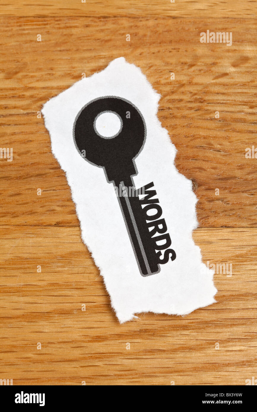 Parole chiave, concetto di ricerca Internet Foto Stock