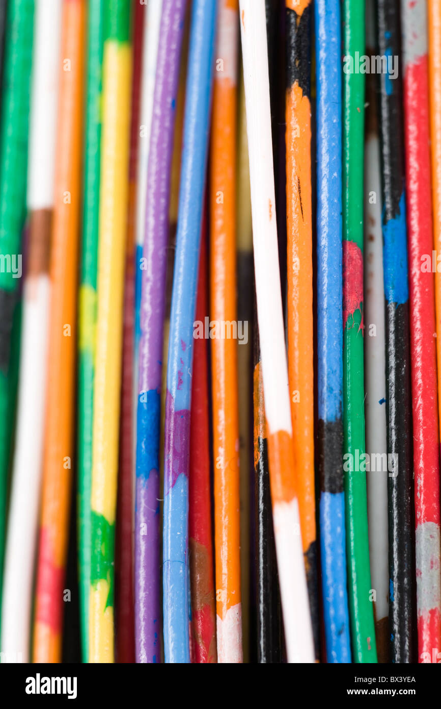 Cavo colorato, il concetto di comunicazione, linea dati Foto Stock