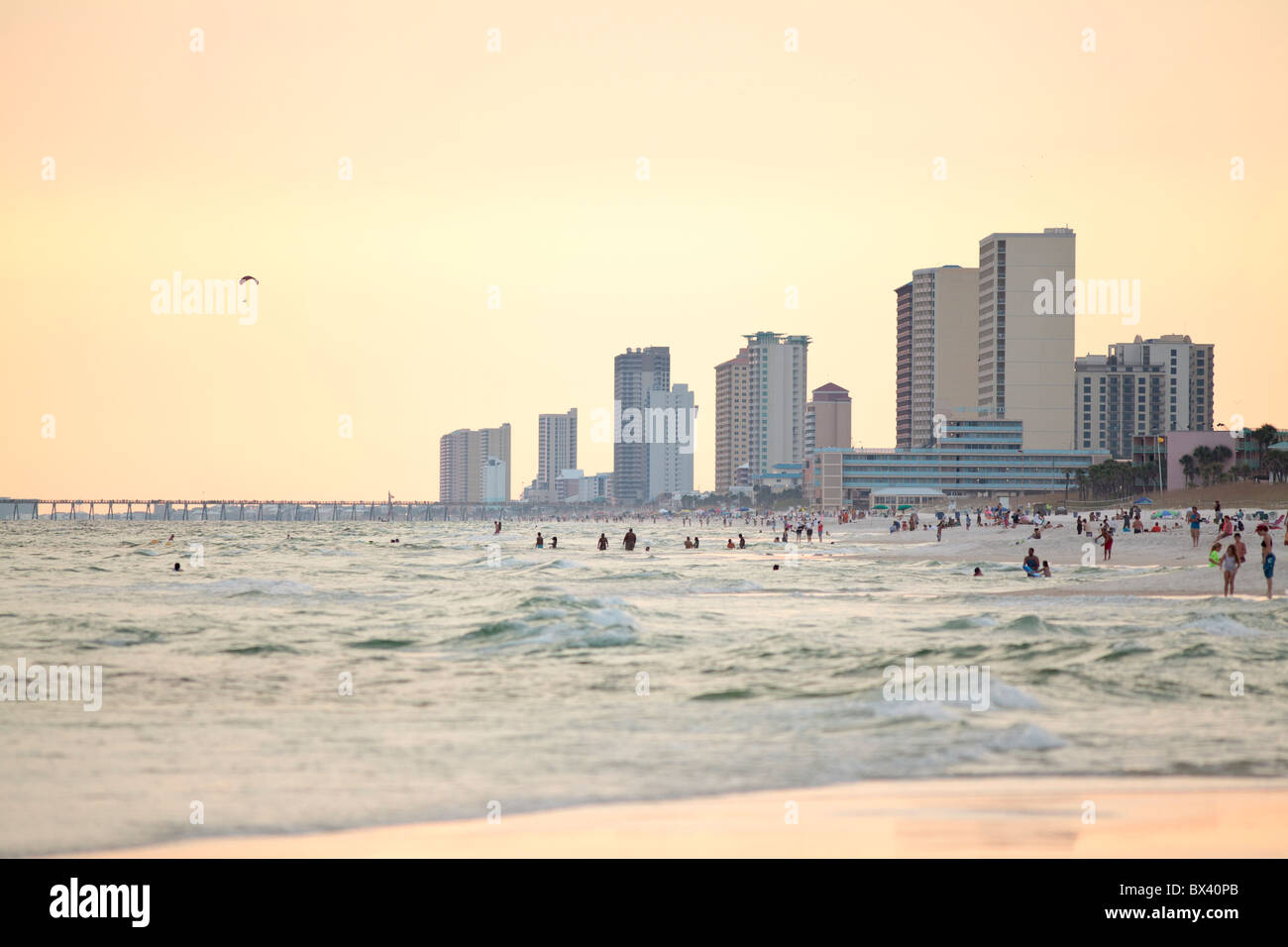 Tramonto a Panama City Beach, Florida. Foto Stock