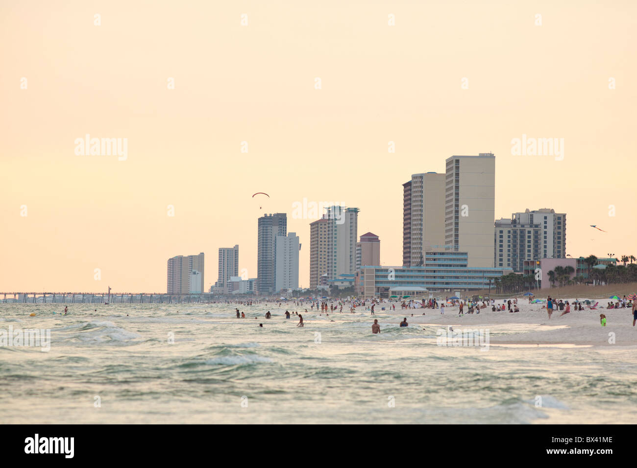 Tramonto a Panama City Beach, Florida. Foto Stock