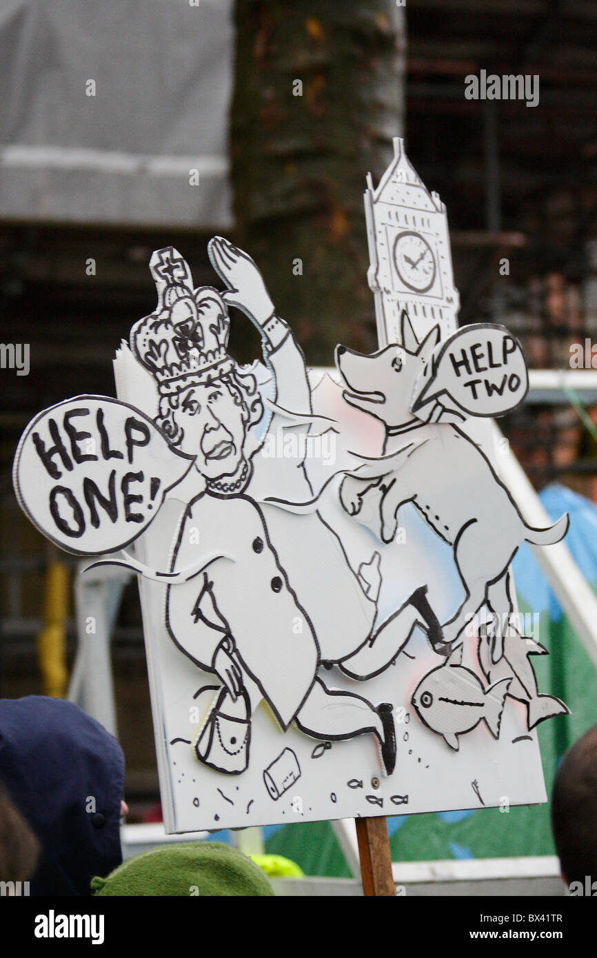 Il cambiamento climatico sulla targhetta Foto Stock