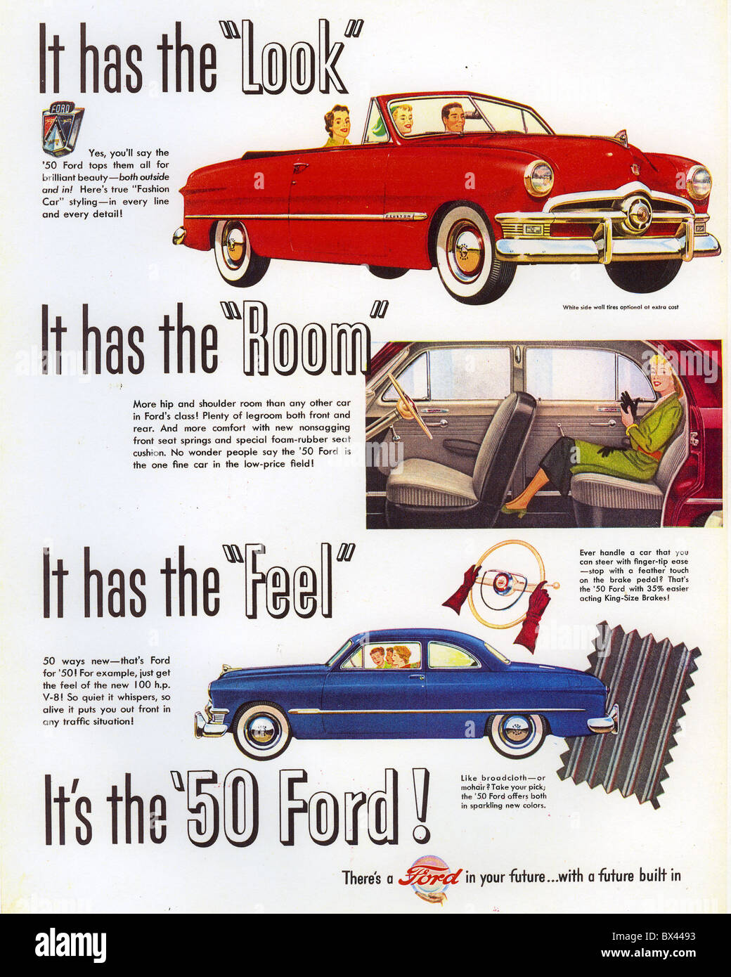 FORD 1950 modelli spot per la gamma Ford Foto Stock