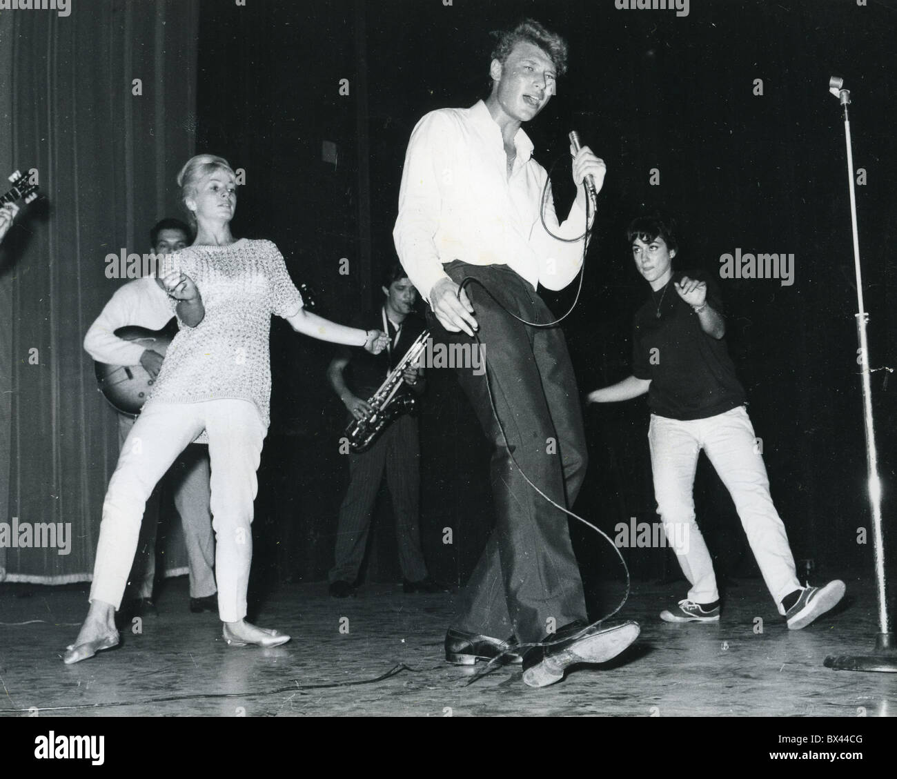 JOHNNY HALLYDAY francese cantante rock circa 1960 Foto Stock